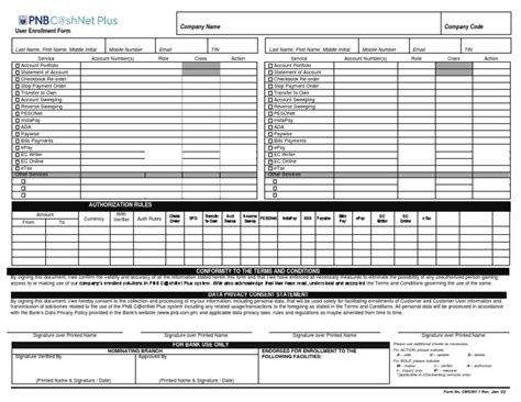 c@shnet|PNB C@shNet Plus User Enrollment Form .